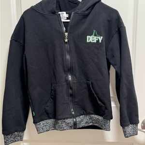 Lola + The Boys Black and Gray Kids Hoodie